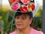 Flower vendor in Antigua