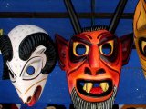 Masks at the Market in Otavalo 