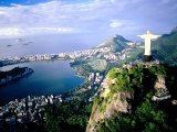 Corcovado Mountain, aerial view